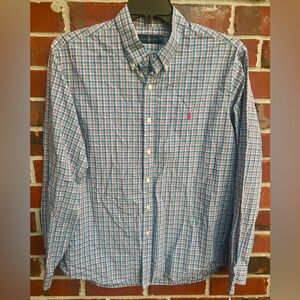 Polo Ralph Lauren Men’s Long Sleeve Button Down Pastel Colored Plaid XL Shirt